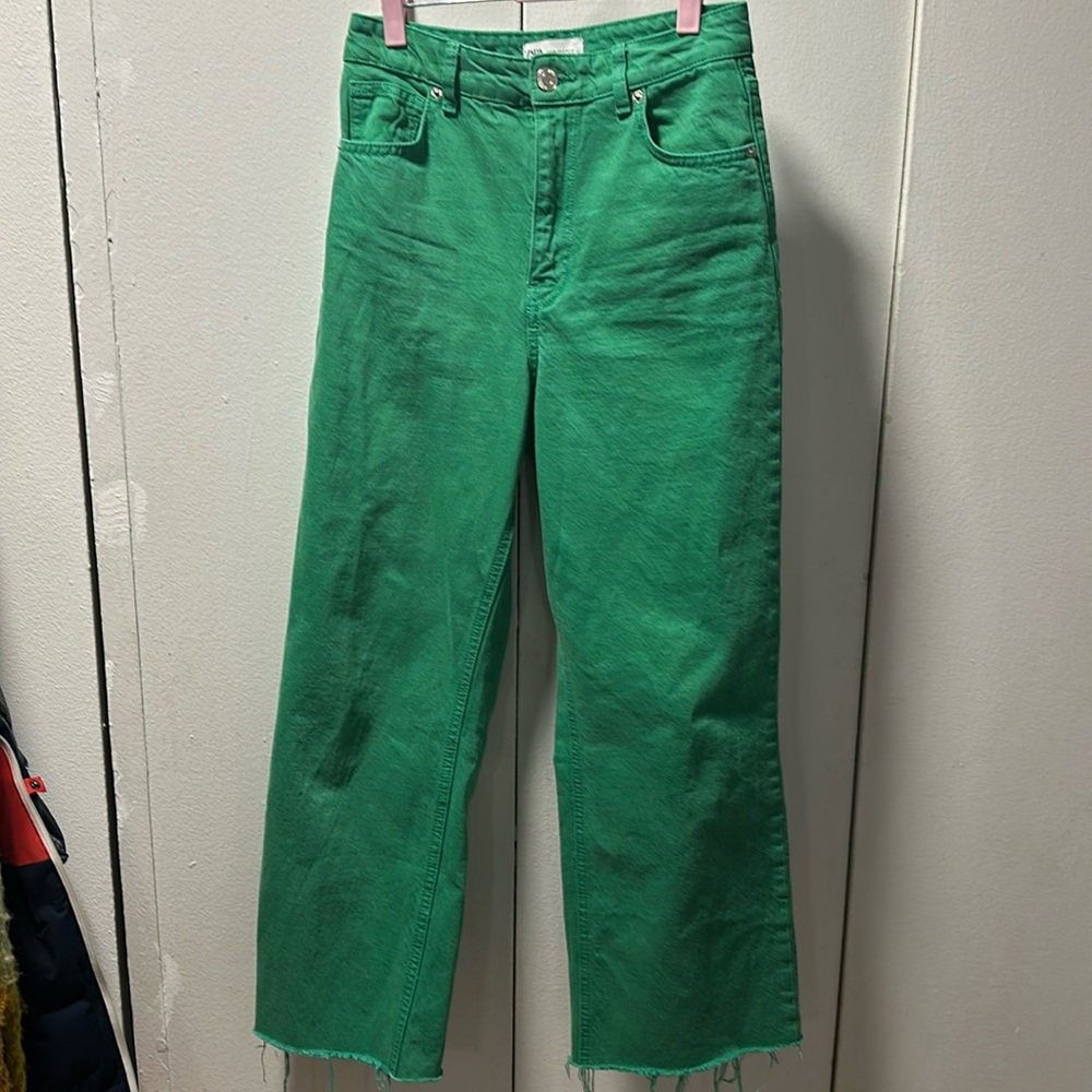 Zara green jeans